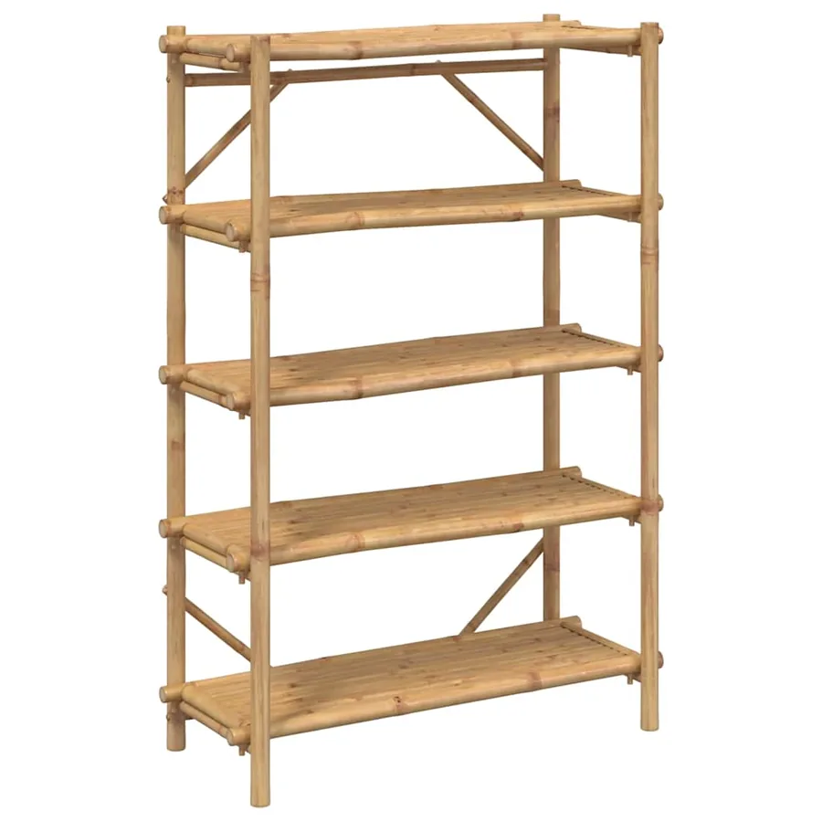 Étagère à 5 niveaux 100x40x150 cm bambou - 2