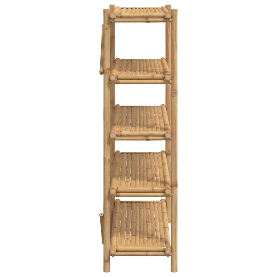 Étagère à 5 niveaux 100x40x150 cm bambou - 5
