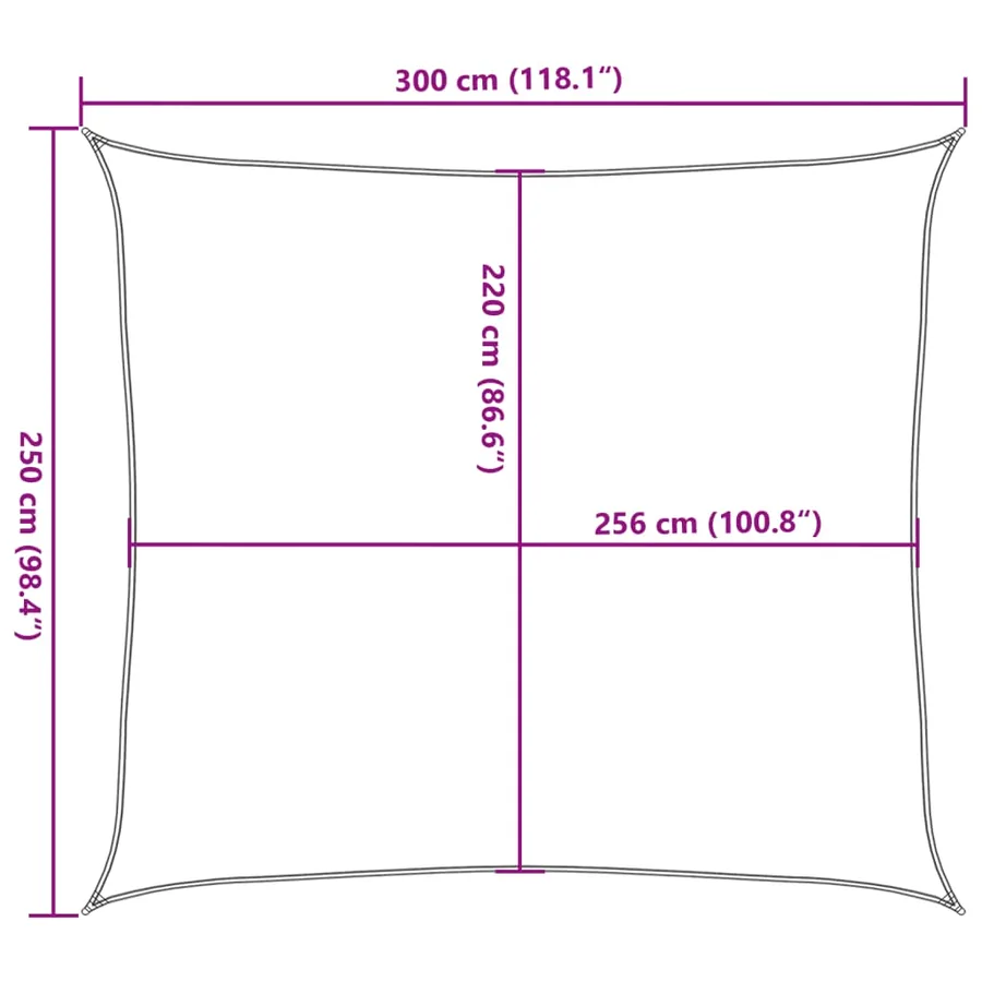 Voile d'ombrage gris clair 3x2,5 m 100% polyester oxford - 10