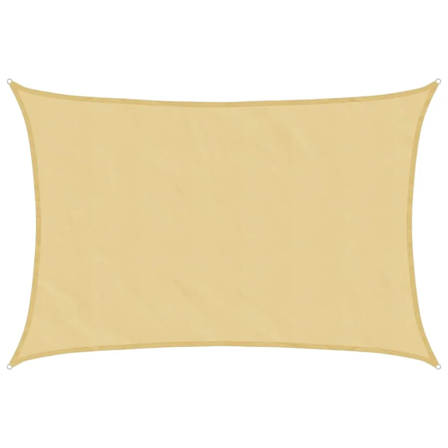 Voile d'ombrage sable 6x4 m 100 % polyester oxford - 2