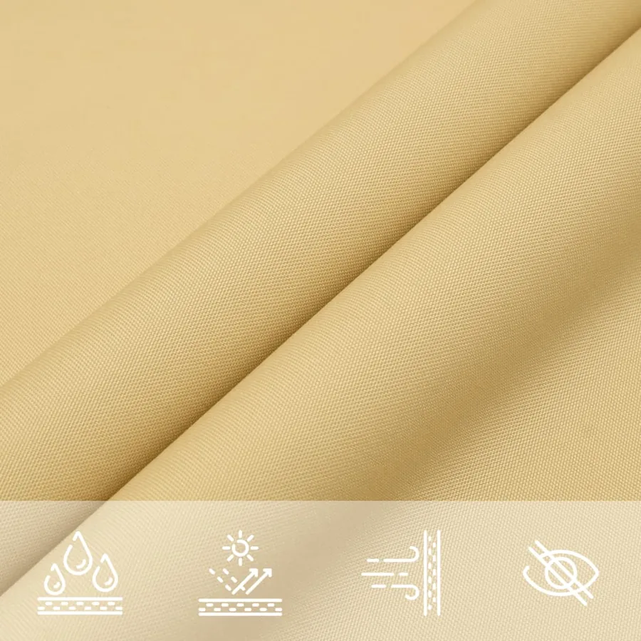 Voile d'ombrage sable 6x4 m 100 % polyester oxford - 8