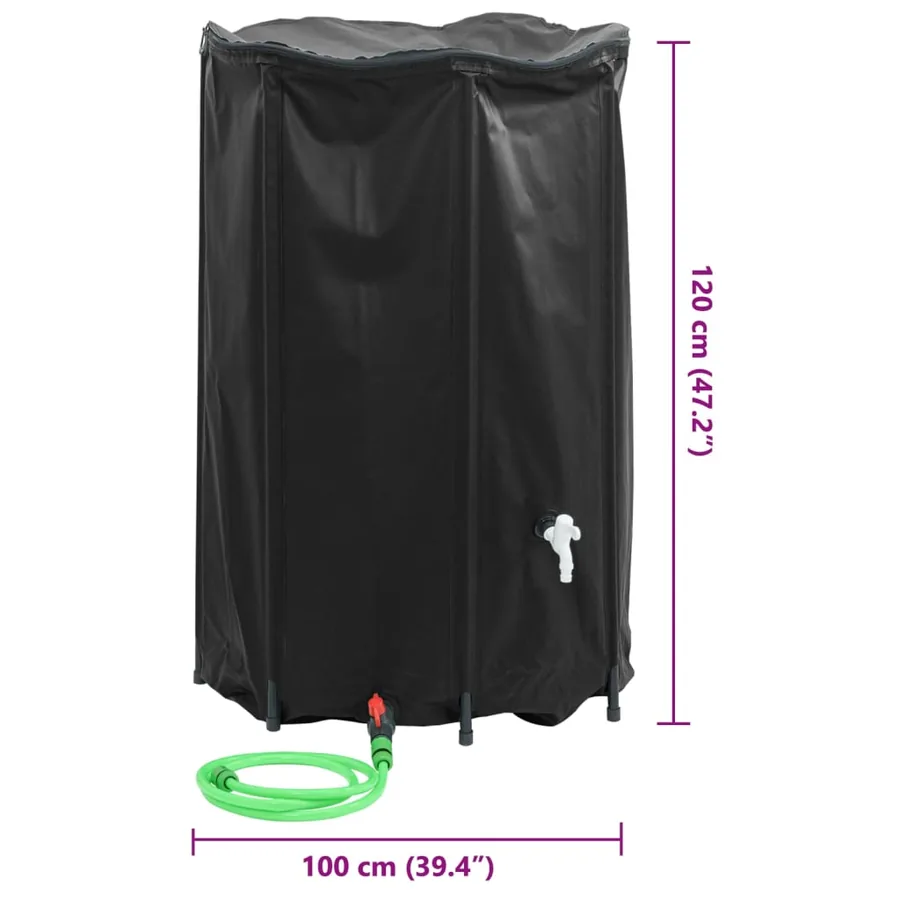 Réservoir d'eau avec robinet pliable 1000 L PVC - 10