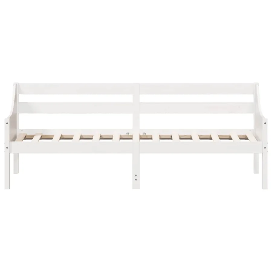 Lit de jour sans matelas blanc 90x200 cm bois de pin massif - 4