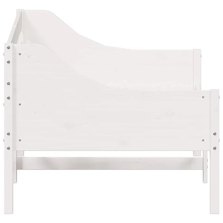 Lit de jour sans matelas blanc 90x200 cm bois de pin massif - 5