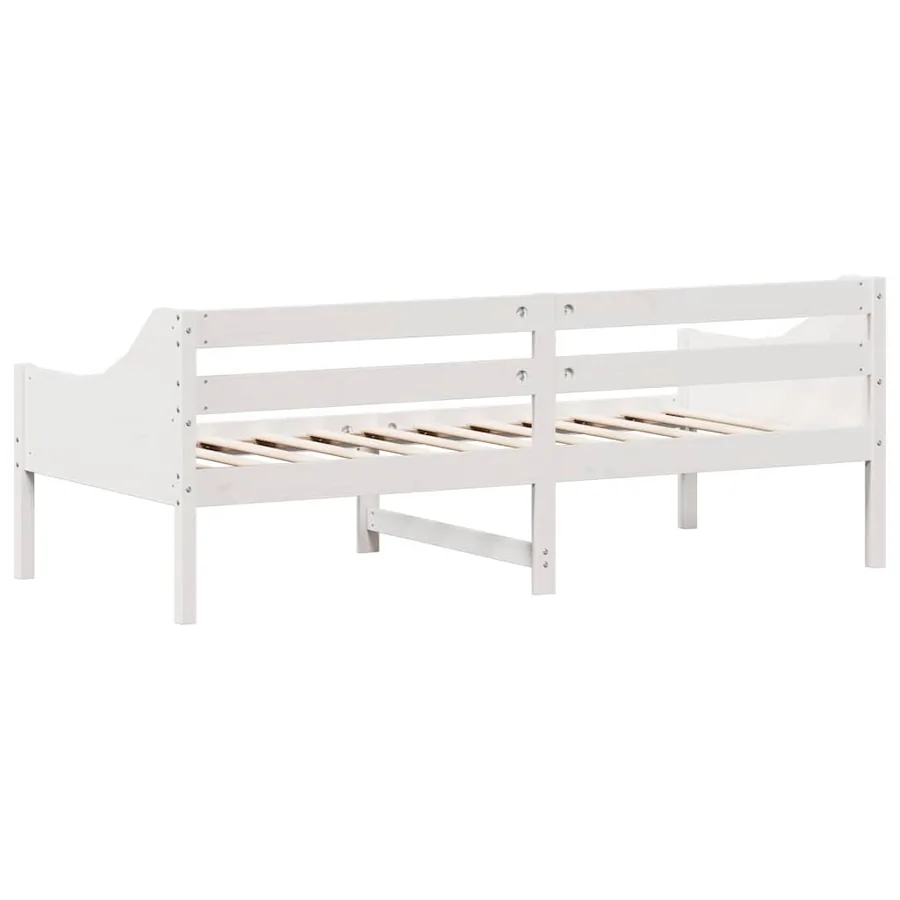 Lit de jour sans matelas blanc 90x200 cm bois de pin massif - 6