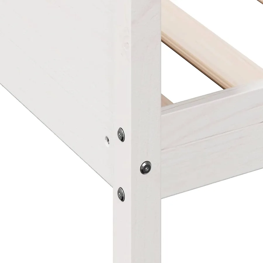 Lit de jour sans matelas blanc 90x200 cm bois de pin massif - 7