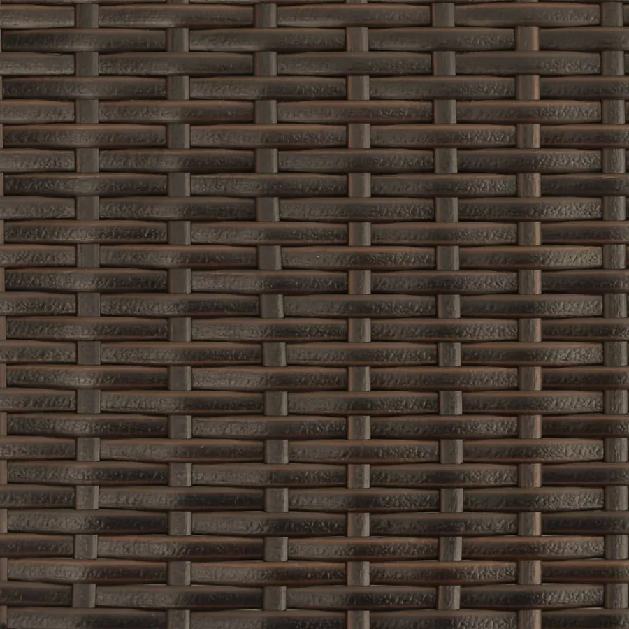 Chaise longue avec coussins marron résine tressée - 9