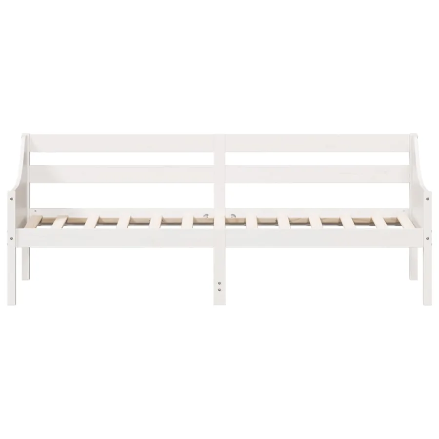 Lit de jour sans matelas blanc 80x200 cm bois de pin massif - 4