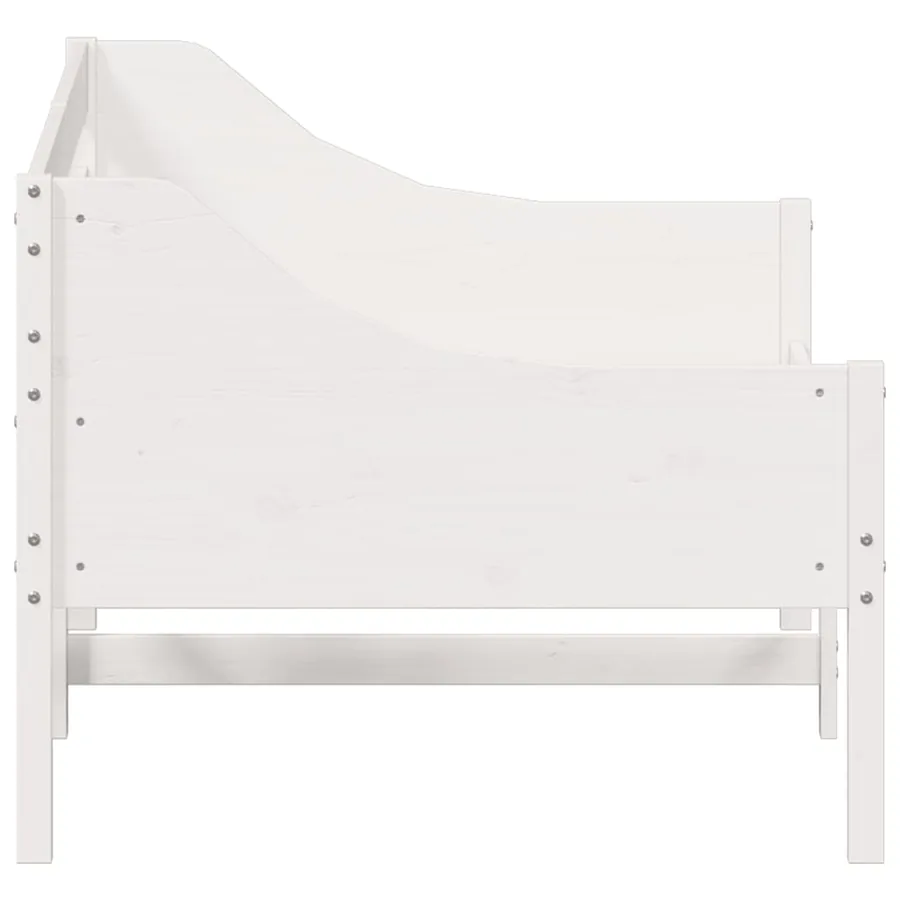 Lit de jour sans matelas blanc 80x200 cm bois de pin massif - 5