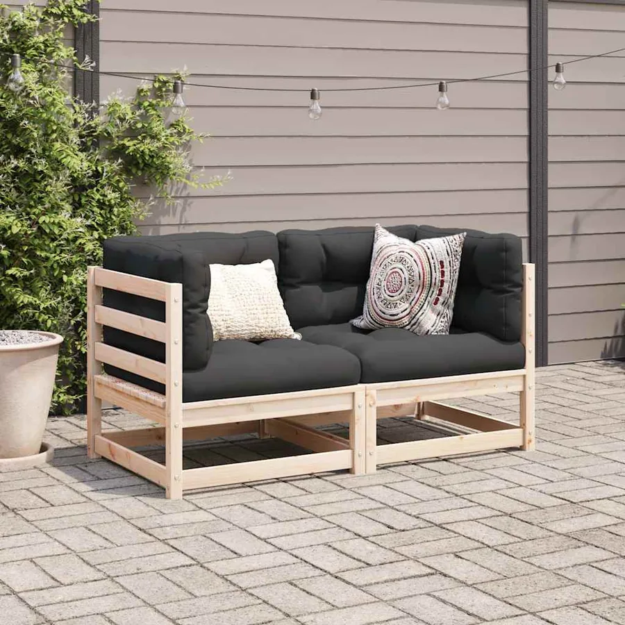 Salon de jardin 2 pcs bois de pin massif - 3