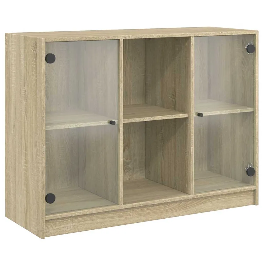 Buffet chêne sonoma 102x37x75,5 cm bois d'ingénierie - 2