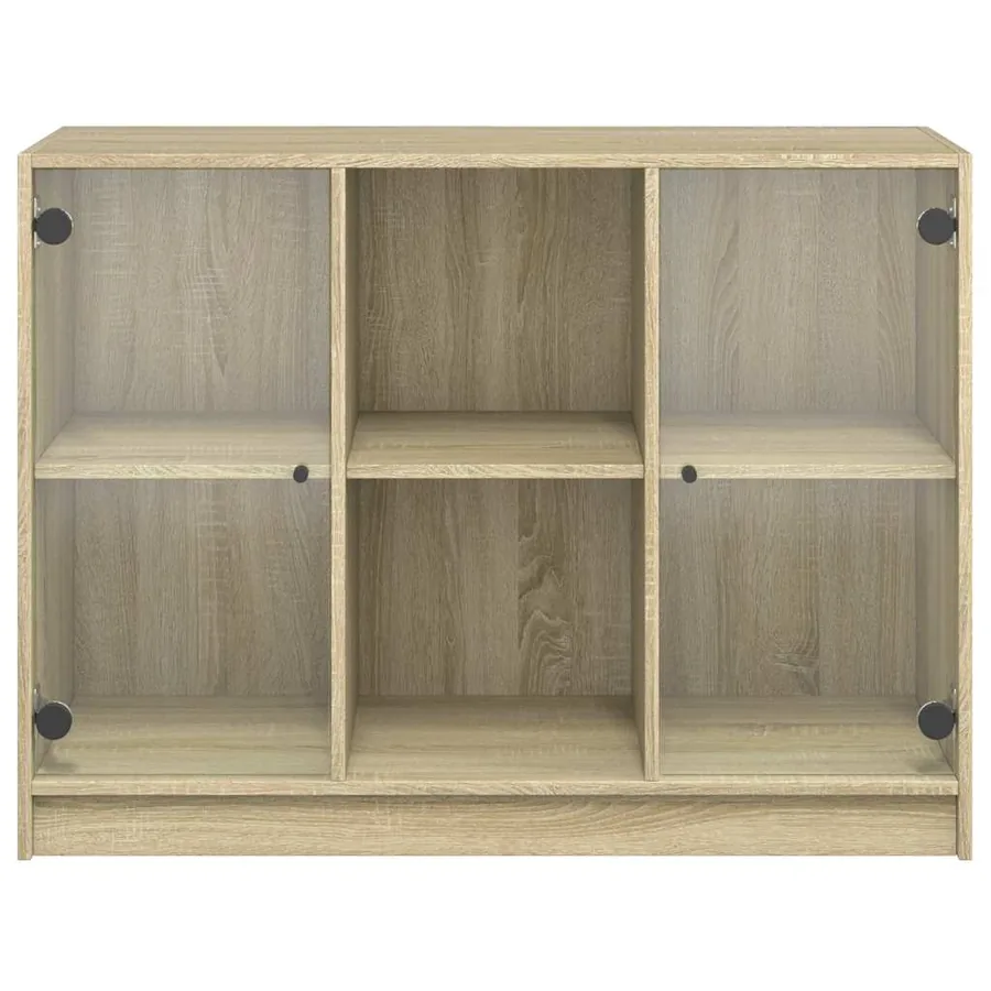 Buffet chêne sonoma 102x37x75,5 cm bois d'ingénierie - 6