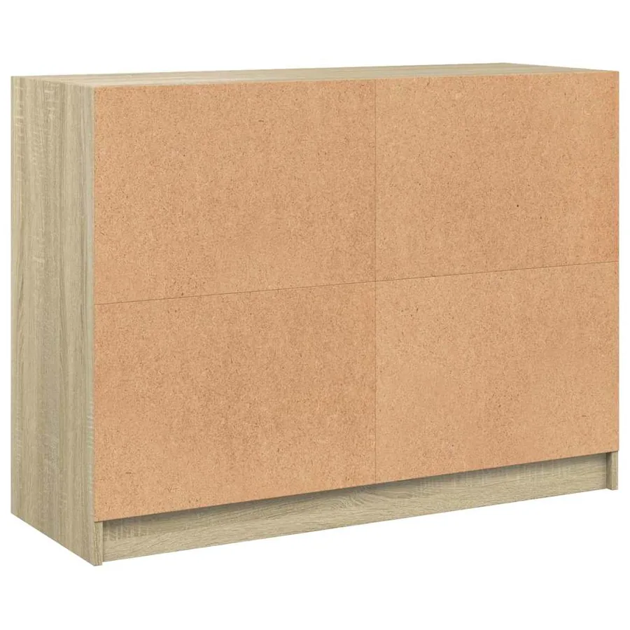 Buffet chêne sonoma 102x37x75,5 cm bois d'ingénierie - 8