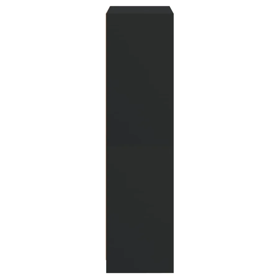Buffet haut avec portes noir 68x37x142 cm bois d'ingénierie - 8