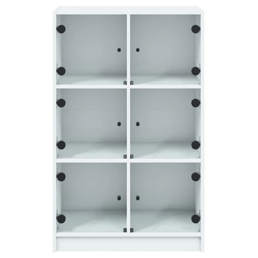 Buffet haut avec portes blanc 68x37x109 cm bois d'ingénierie - 7
