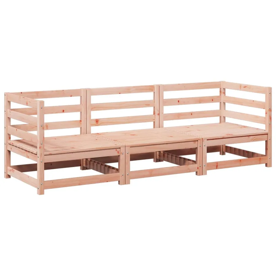 Salon de jardin 3 pcs bois massif sapin de douglas - 2