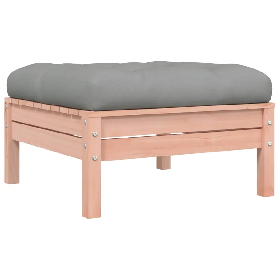 Salon de jardin 6 pcs et coussins bois massif sapin de douglas - 7