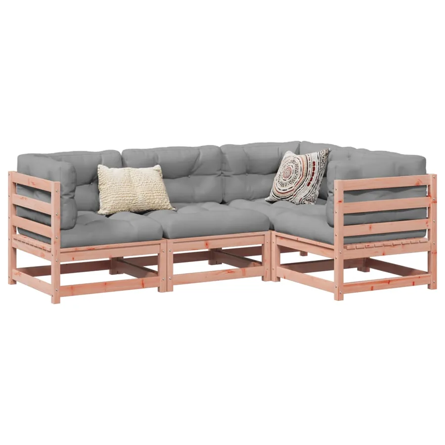 Salon de jardin 4 pcs bois massif sapin de douglas