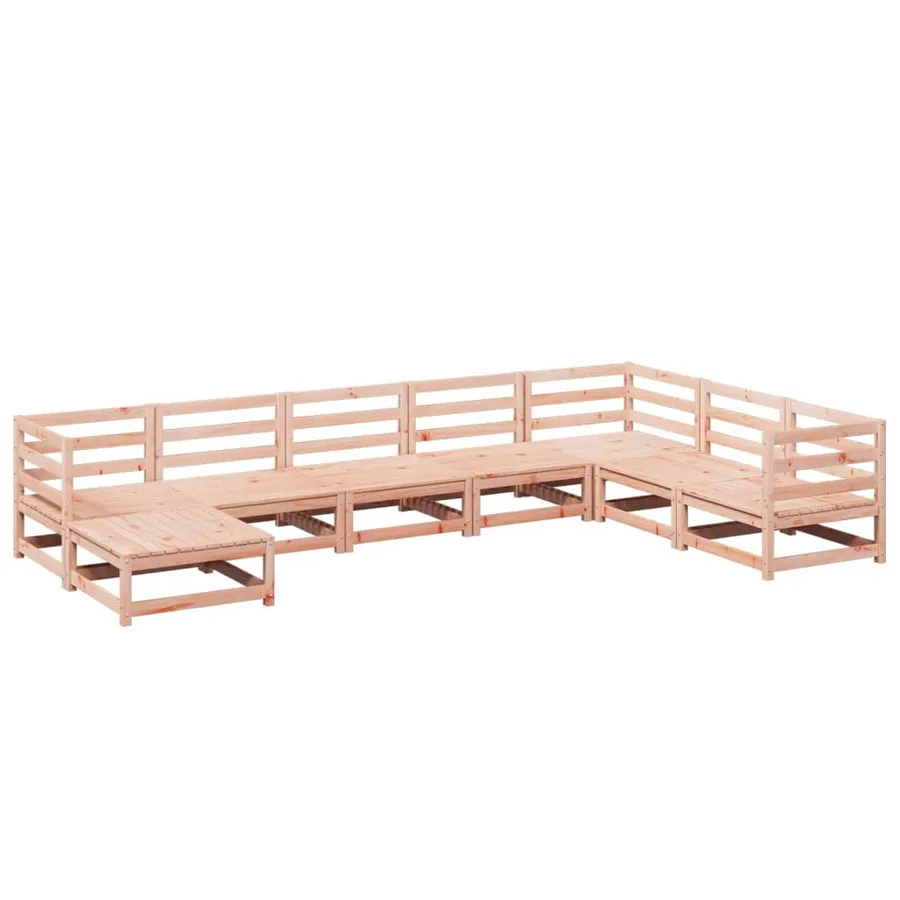 Salon de jardin 8 pcs bois massif sapin de douglas - 2