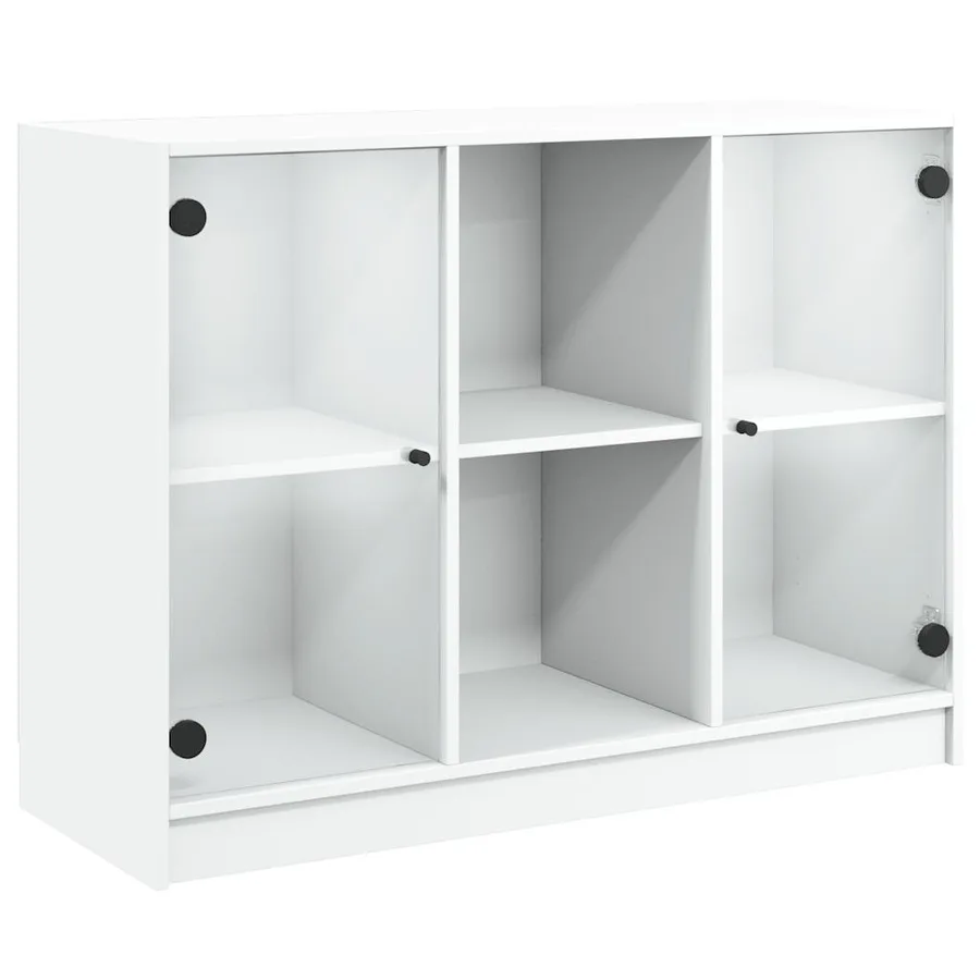 Buffet blanc 102x37x75,5 cm bois d'ingénierie - 2