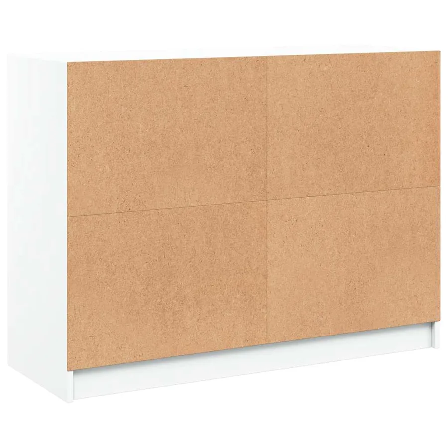 Buffet blanc 102x37x75,5 cm bois d'ingénierie - 8