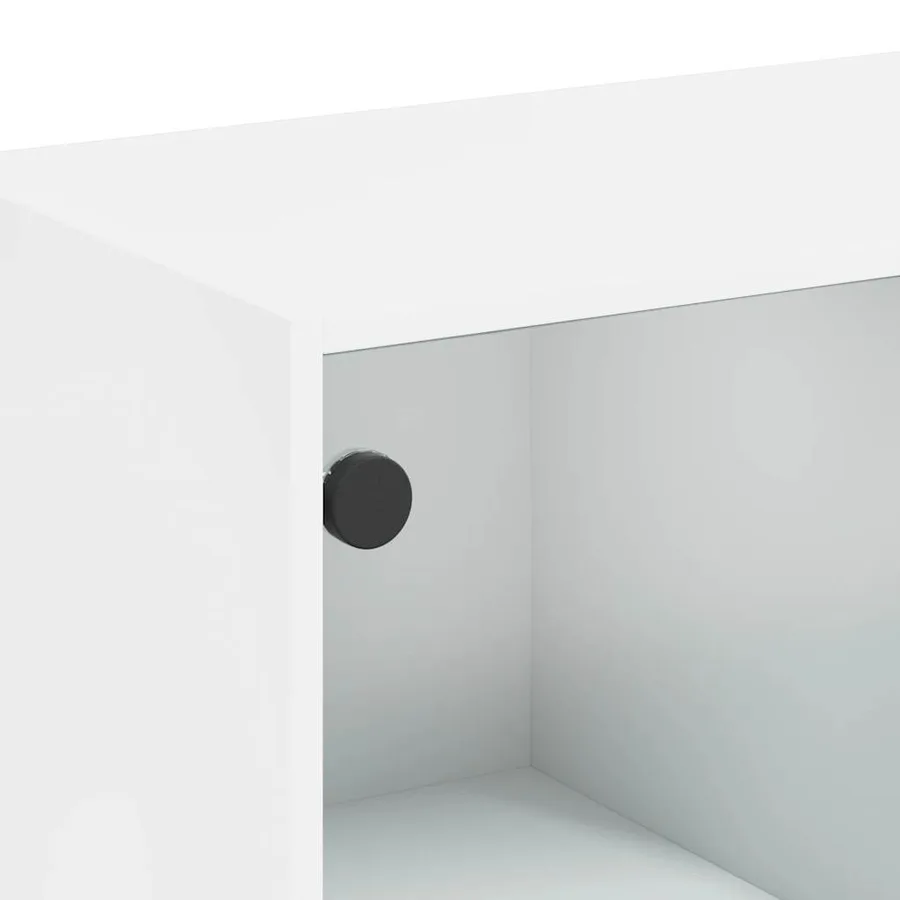 Buffet blanc 102x37x75,5 cm bois d'ingénierie - 9