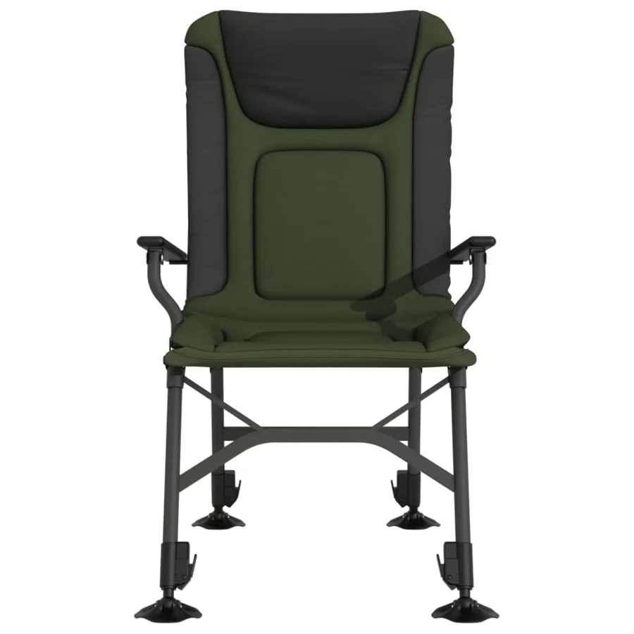 Chaise de pêche avec accoudoir pliable vert - 3