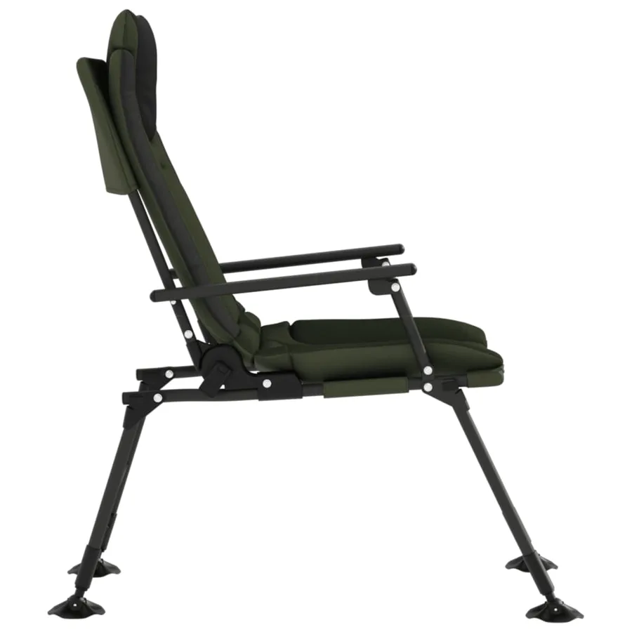 Chaise de pêche avec accoudoir pliable vert - 4