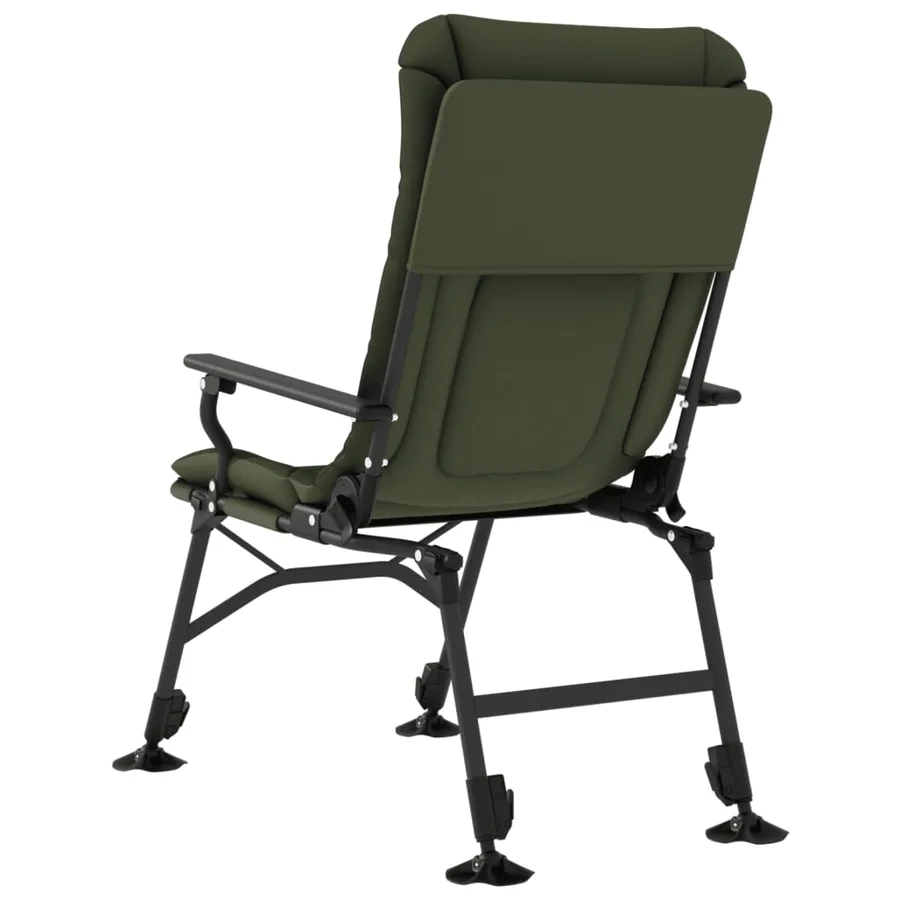 Chaise de pêche avec accoudoir pliable vert - 5