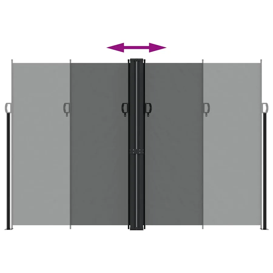 Auvent latéral rétractable anthracite 220x1000 cm - 5