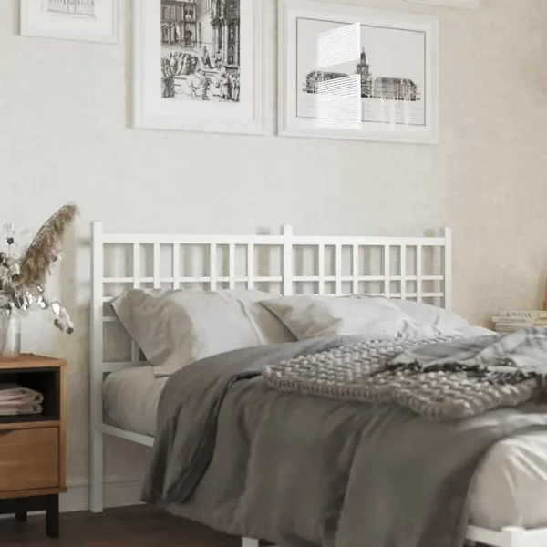 Tête de lit de remplacement métal blanc 120 cm