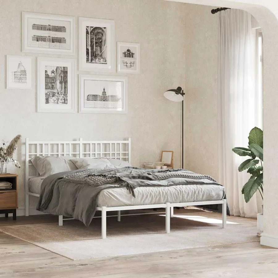 Tête de lit de remplacement métal blanc 120 cm - 3
