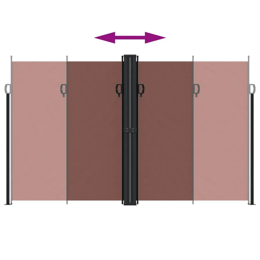 Auvent latéral rétractable Marron 200x1200 cm - 5