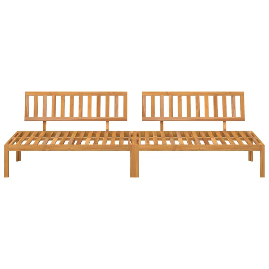 Canapés centraux palette de jardin 2 pcs bois massif d'acacia - 3