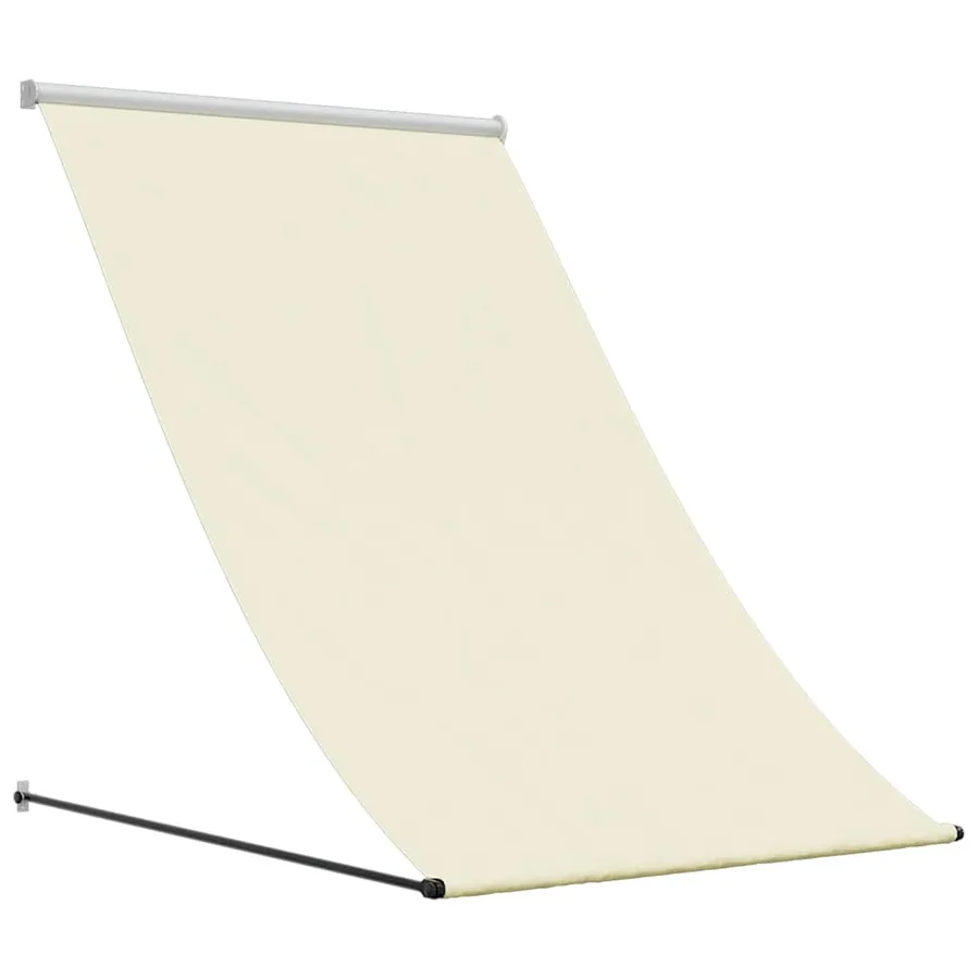 Auvent rétractable crème 150x150 m tissu et acier - 2