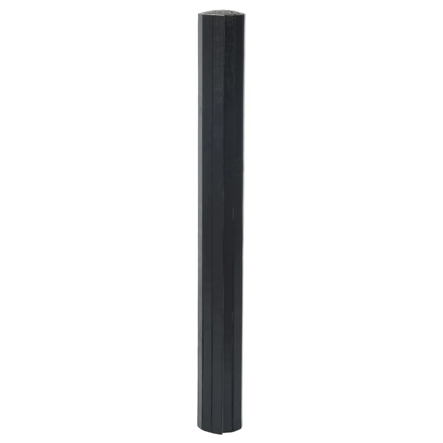 Tapis rectangulaire noir 70x400 cm bambou - 3