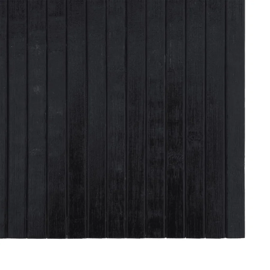 Tapis rectangulaire noir 70x400 cm bambou - 6