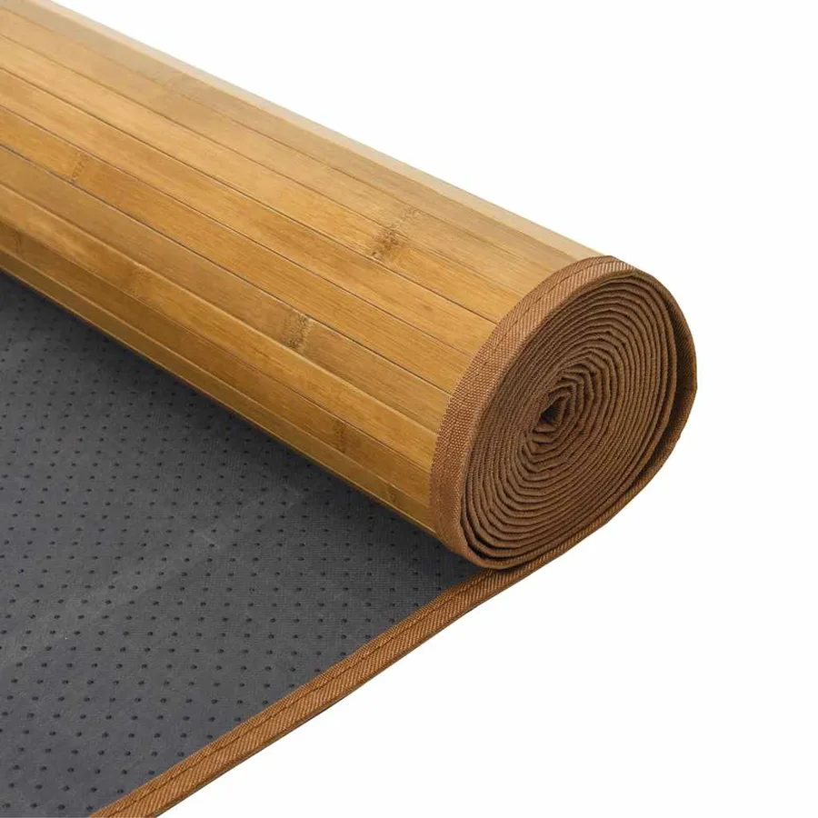Tapis rectangulaire naturel 70x200 cm bambou - 5