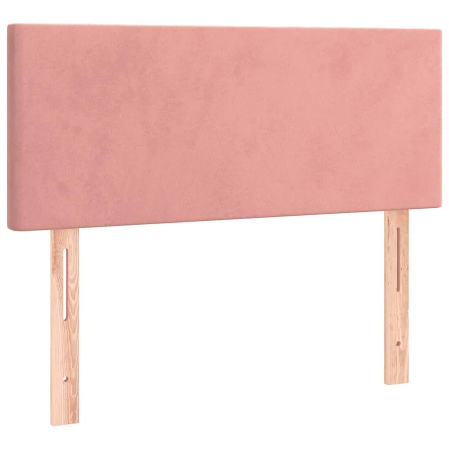 Sommier à lattes de lit et matelas LED rose 120x190 cm velours - 8
