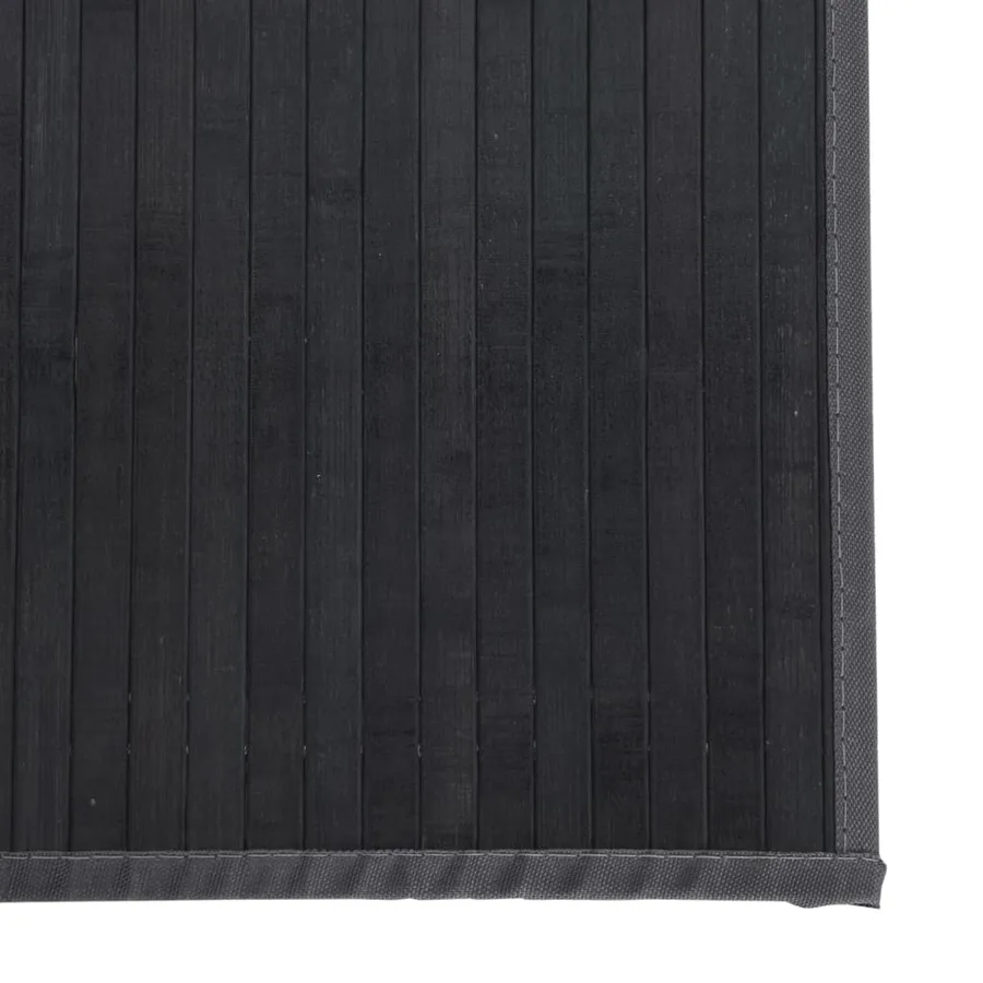Tapis rectangulaire gris 60x400 cm bambou - 6