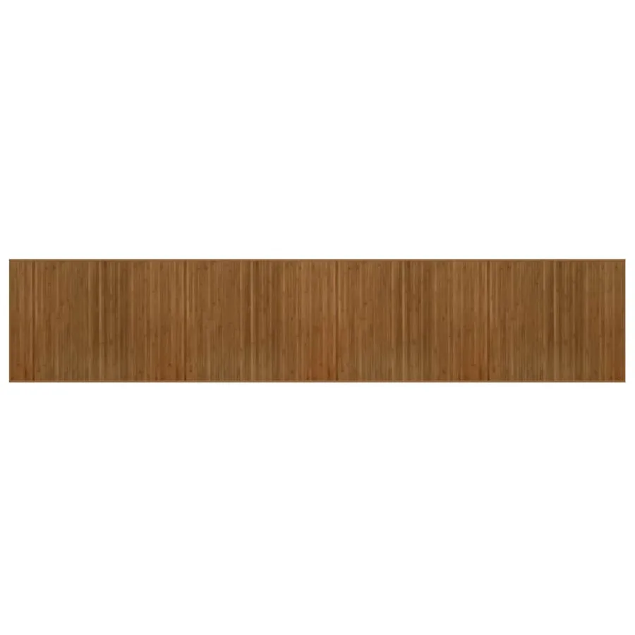 Tapis rectangulaire marron 80x400 cm bambou - 2