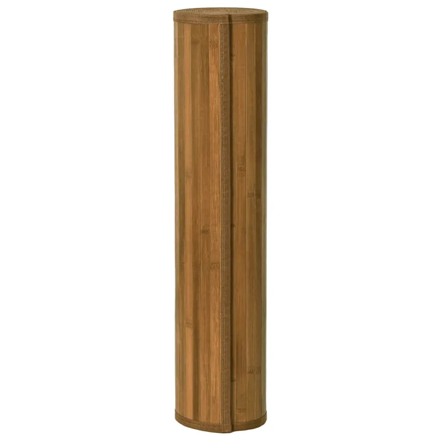 Tapis rectangulaire marron 80x400 cm bambou - 3