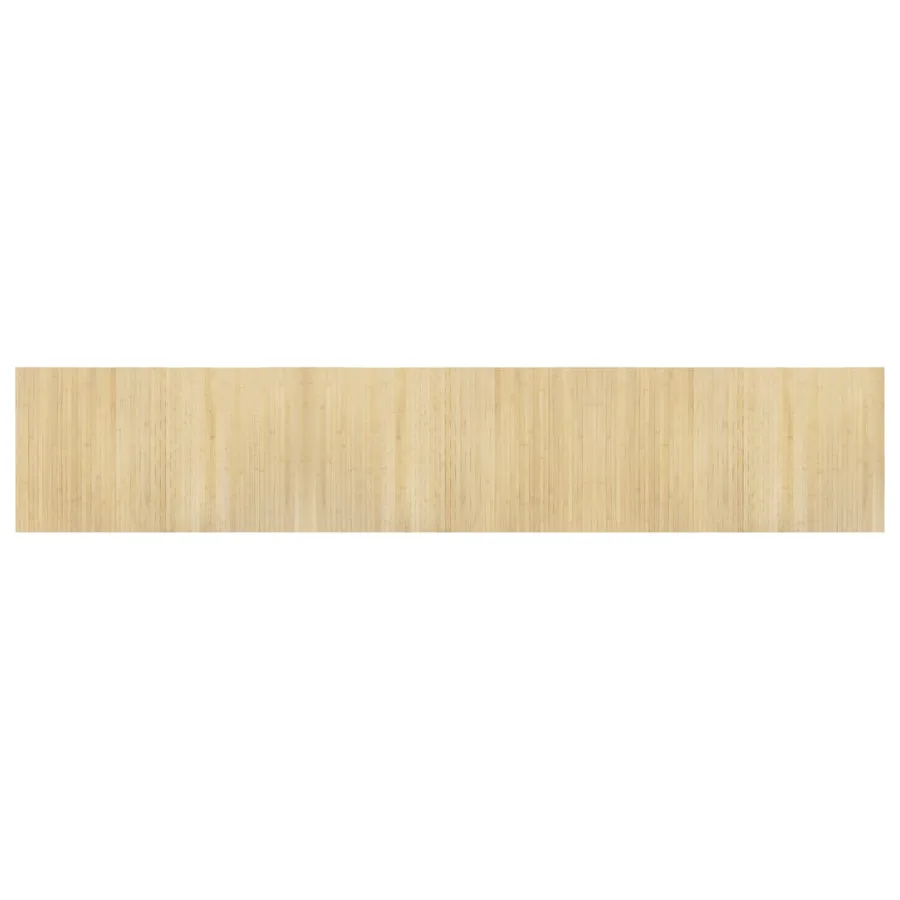 Tapis rectangulaire naturel clair 60x300 cm bambou - 2