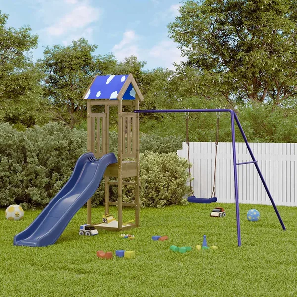 Aire de jeux d'extérieur bois de pin imprégné