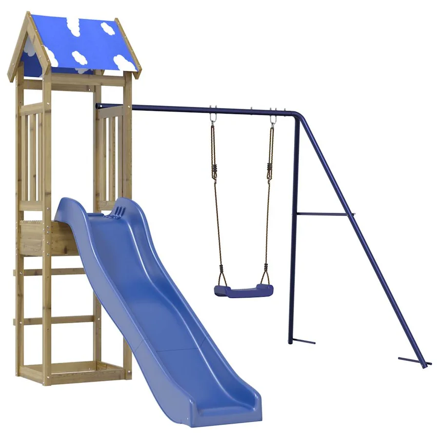 Aire de jeux d'extérieur bois de pin imprégné - 2