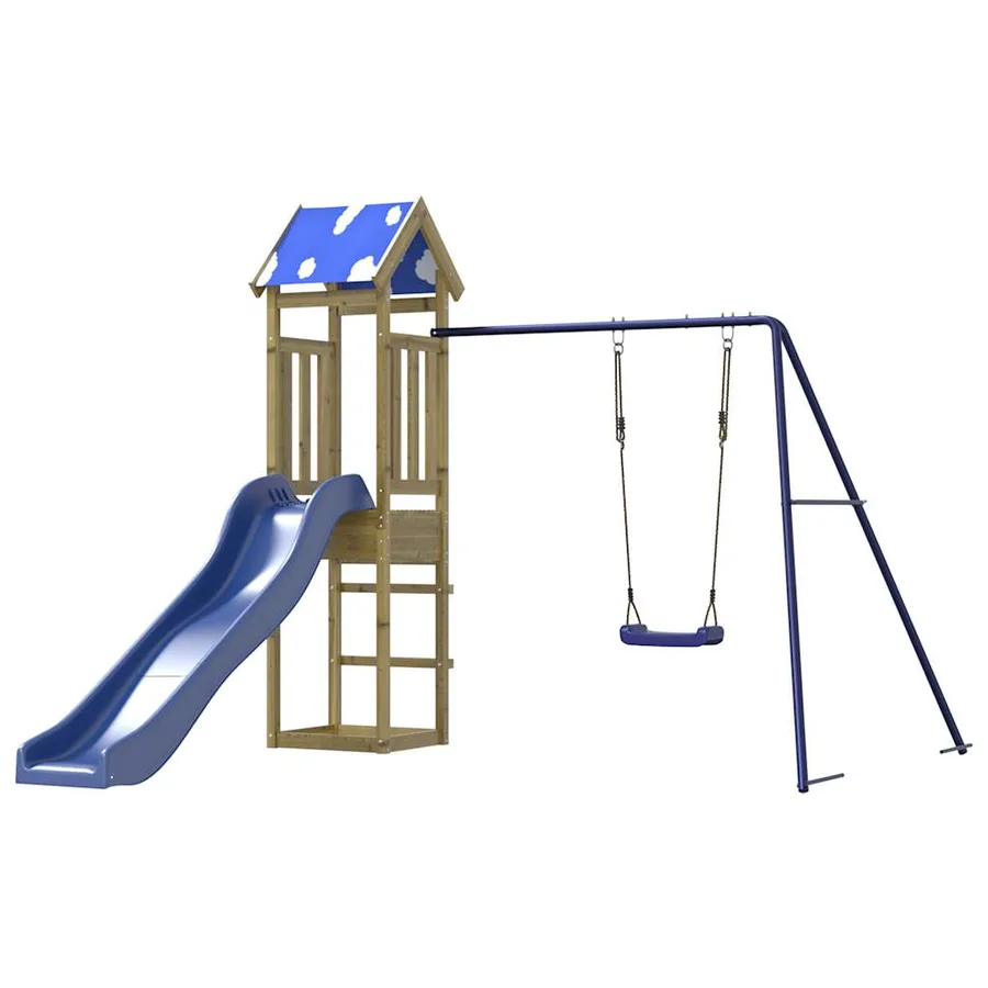 Aire de jeux d'extérieur bois de pin imprégné - 4