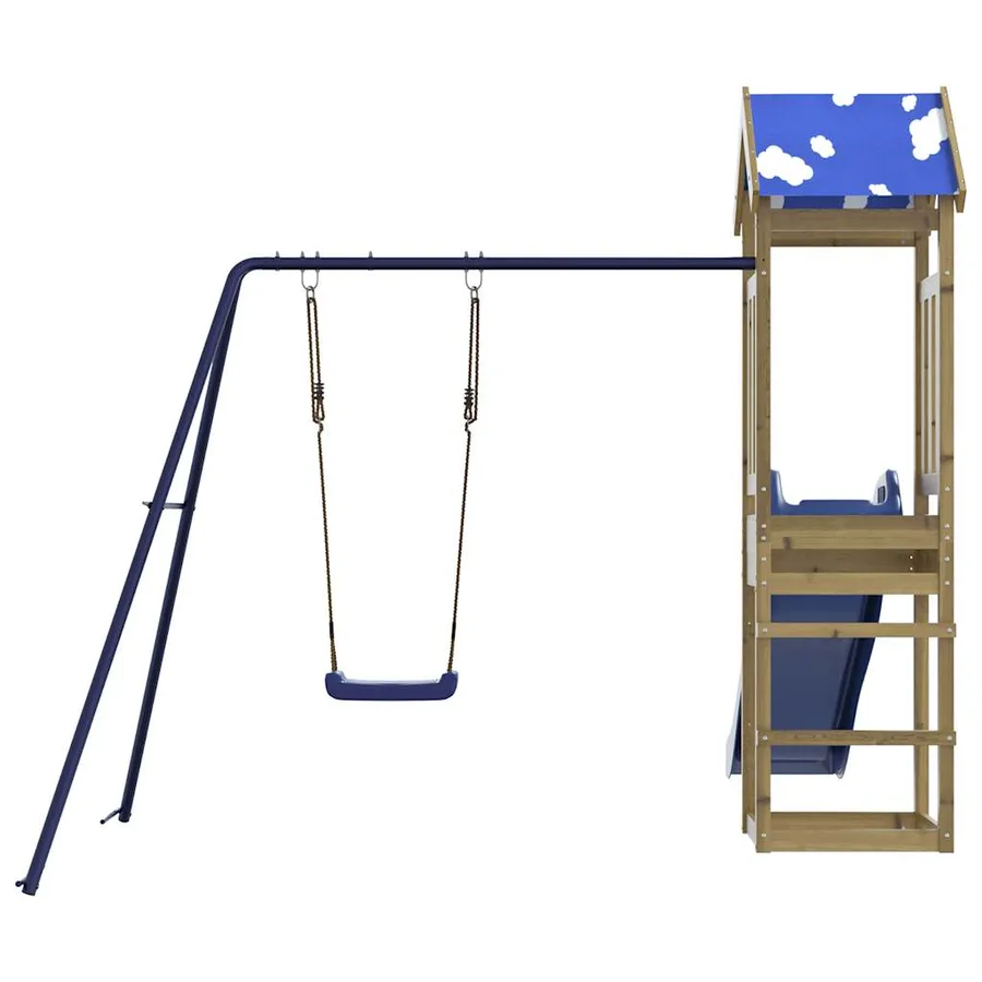 Aire de jeux d'extérieur bois de pin imprégné - 7
