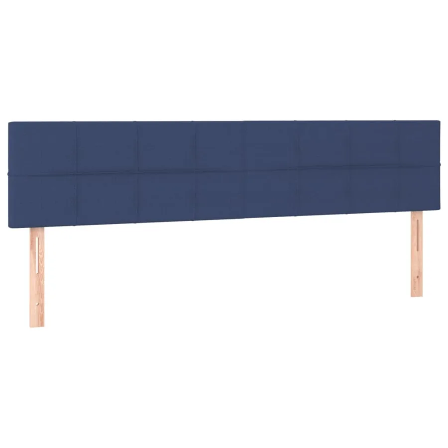 Cadre de lit sans matelas bleu 120x190 cm tissu - 8