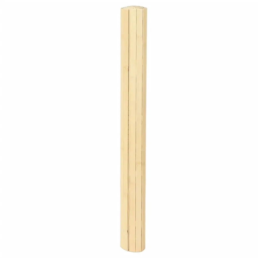 Tapis rectangulaire naturel clair 80x200 cm bambou - 3