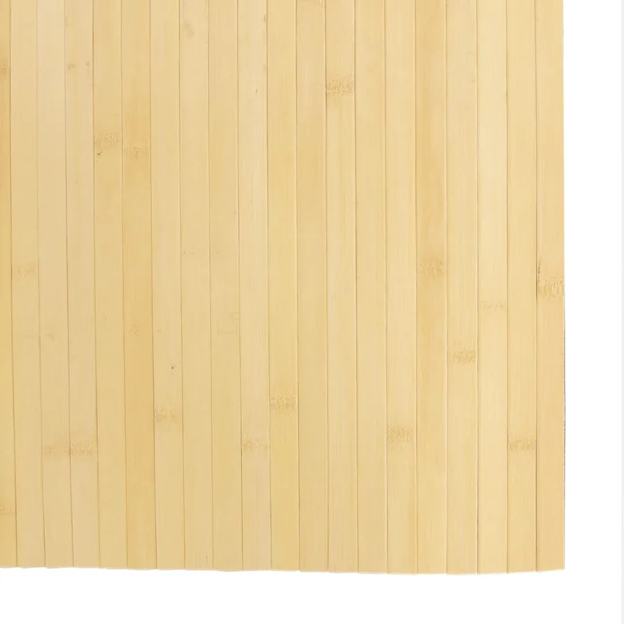 Tapis rectangulaire naturel clair 80x200 cm bambou - 6